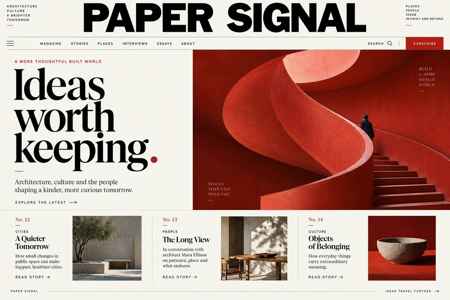 Paper Signal, Architecture and culture magazine